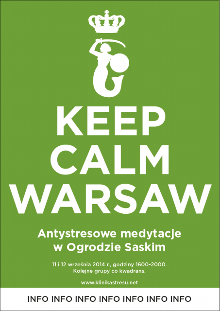 plakat keep calm warsaw zielony